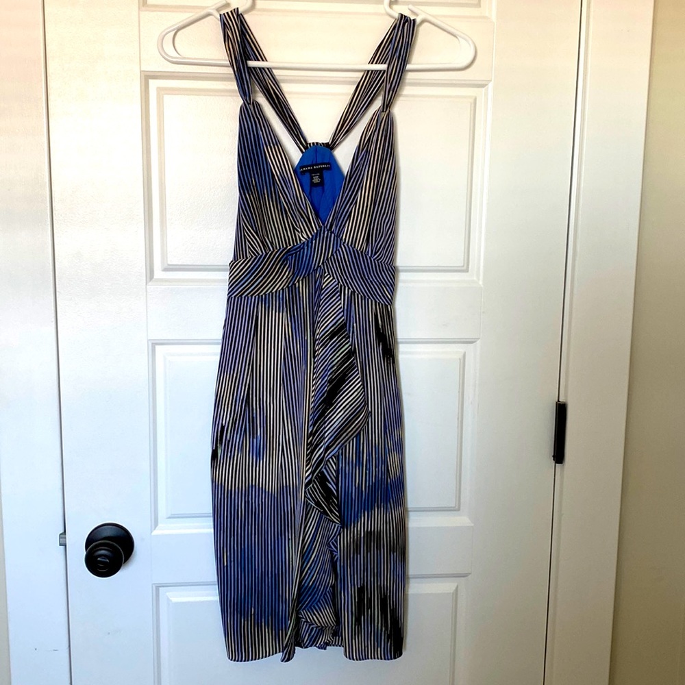 Banana republic blue silk dress